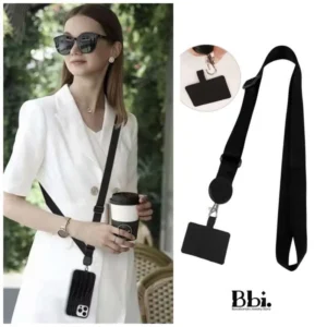 Tali Gantungan Hitam Kalung Hp Tebal Lanyard Leher Handphone HPHITM